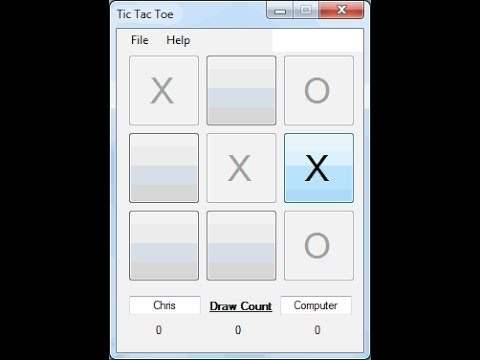 (Part 4) Visual Studio Winform Tic Tac Toe Tutorial with AI (Artificial Intelligence)