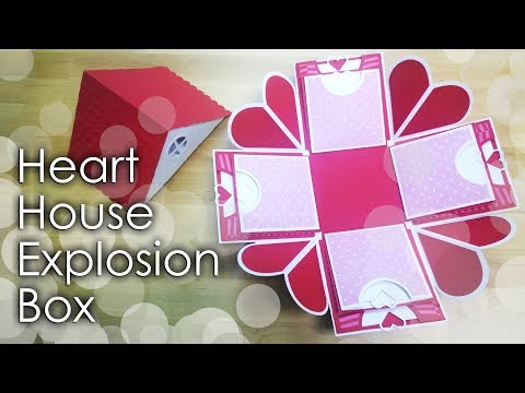 [Tutorial + Template] Heart House Explosion Box