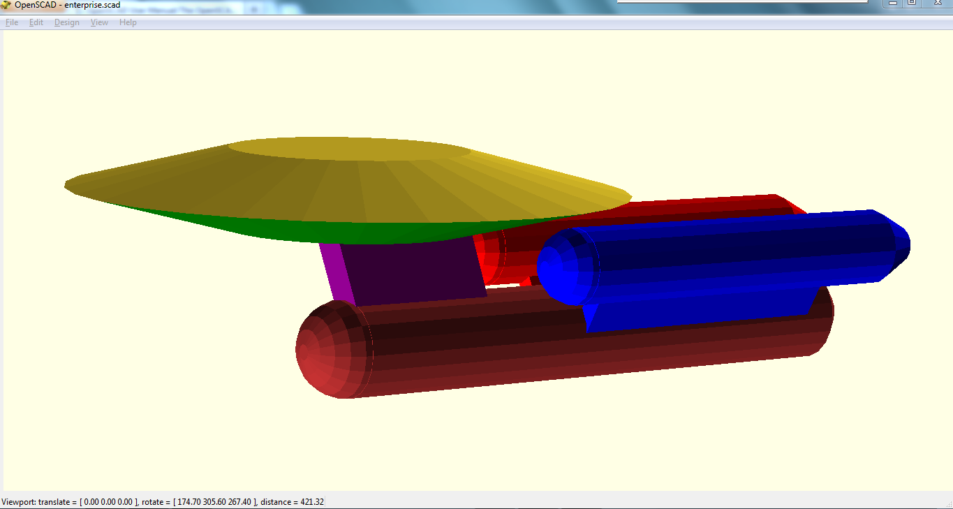 0 - 1 - OpenSCAD Design of USS Enterprise.PNG