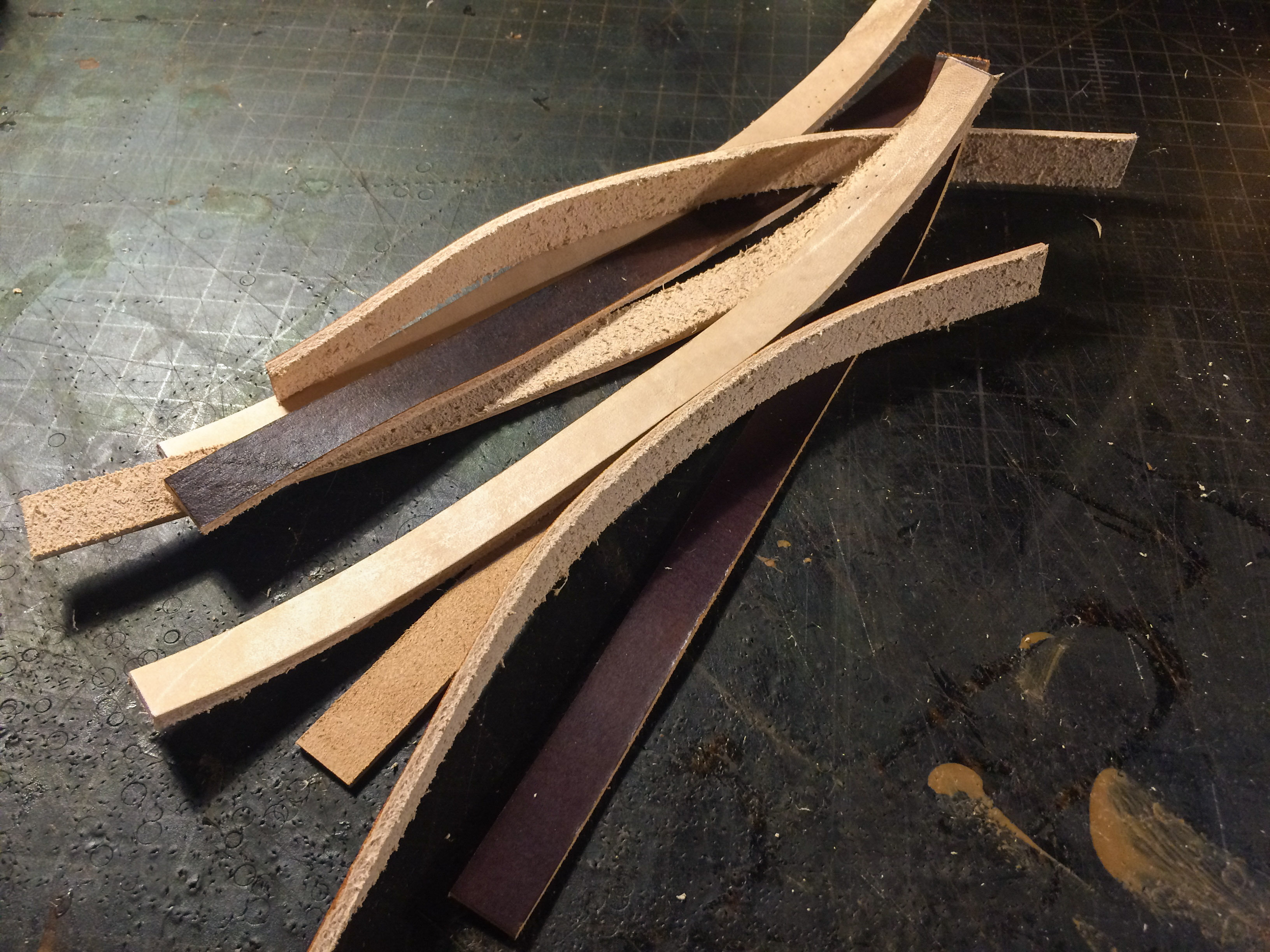 018 - Beginning to Make the Handles Leather Filler.jpg