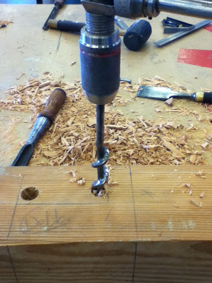 02 Drilling the mortise.JPG