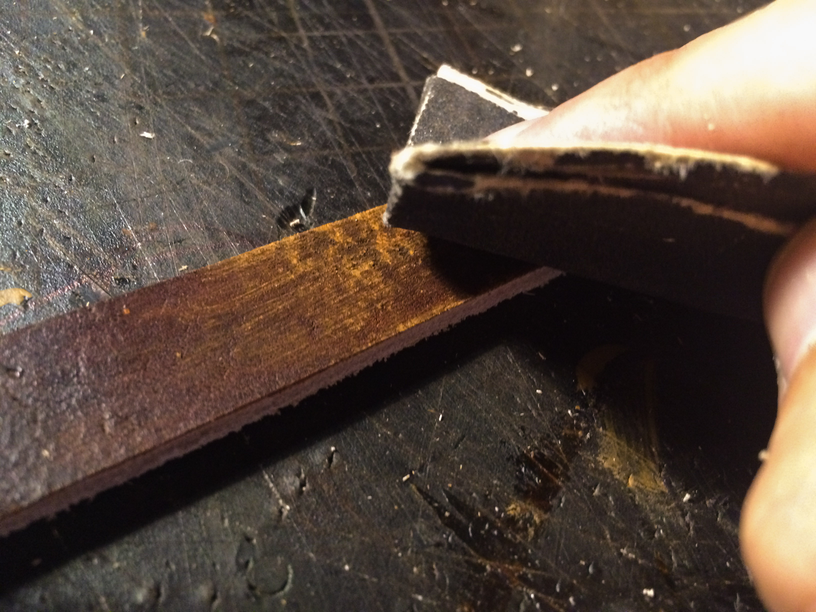 020 - Sanding the Surface of the Leather.jpg