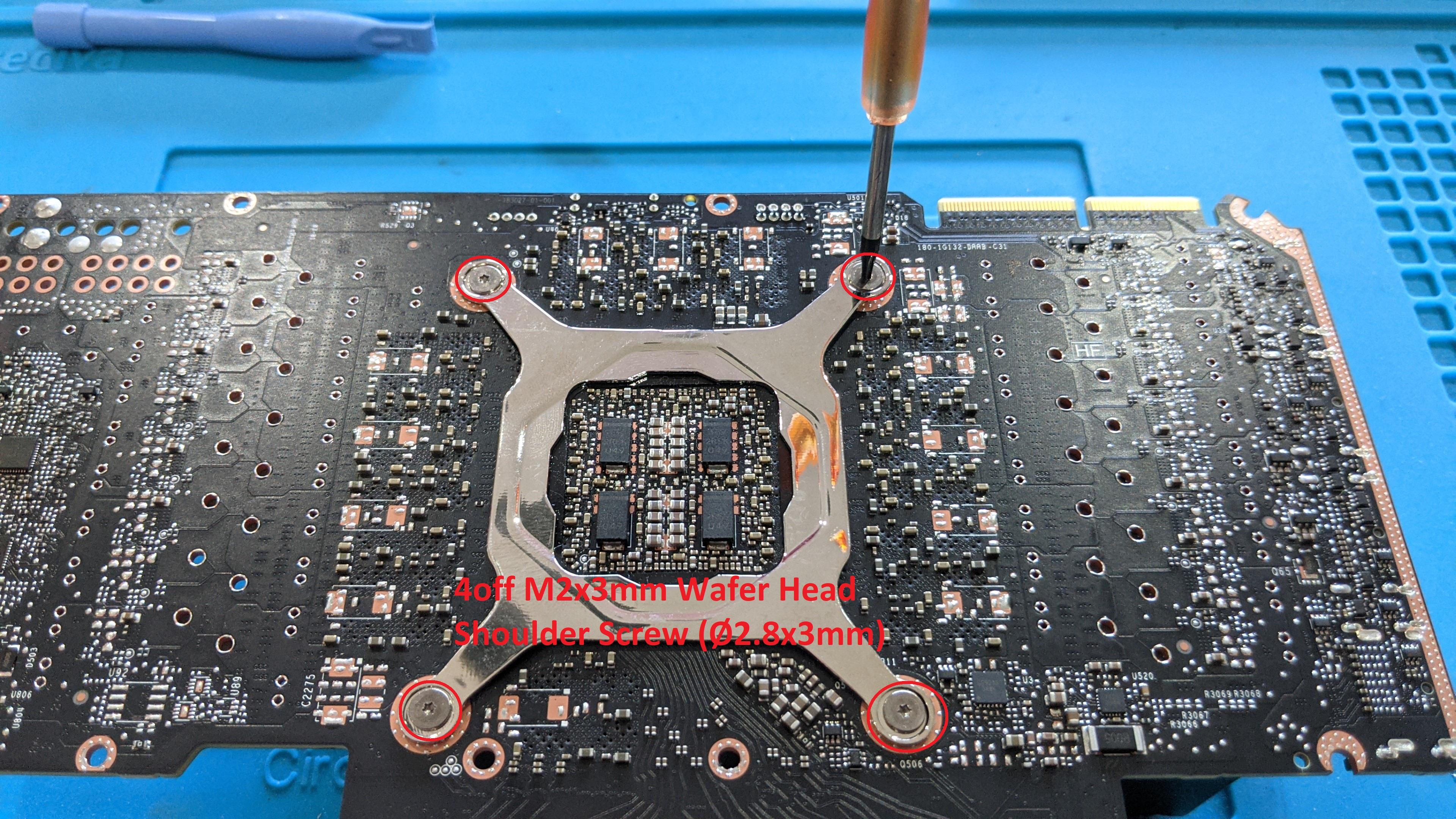 038 - Heatsink Backplate Removal, 4off M2x3mm Wafer Head Shoulder Screw (&Oslash;2.8x3mm).jpg