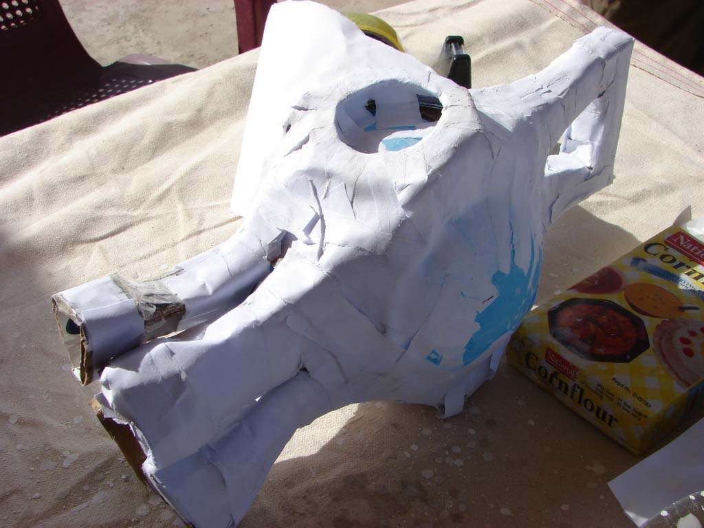 08Apply Papier Mache to Main Body12.JPG