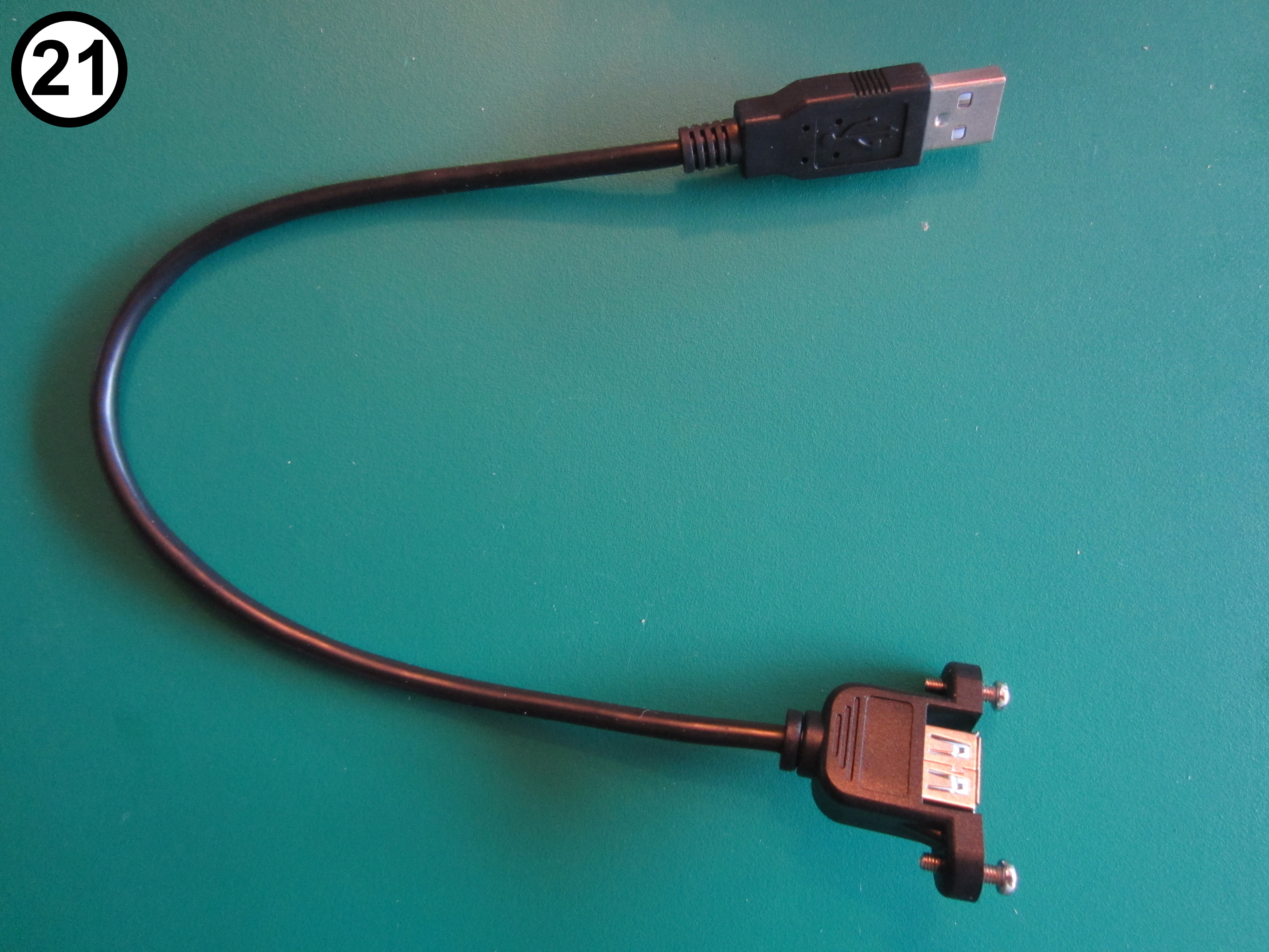 1 - 21 - Panel Mount USB Type A Female to Type A Male Cable.JPG