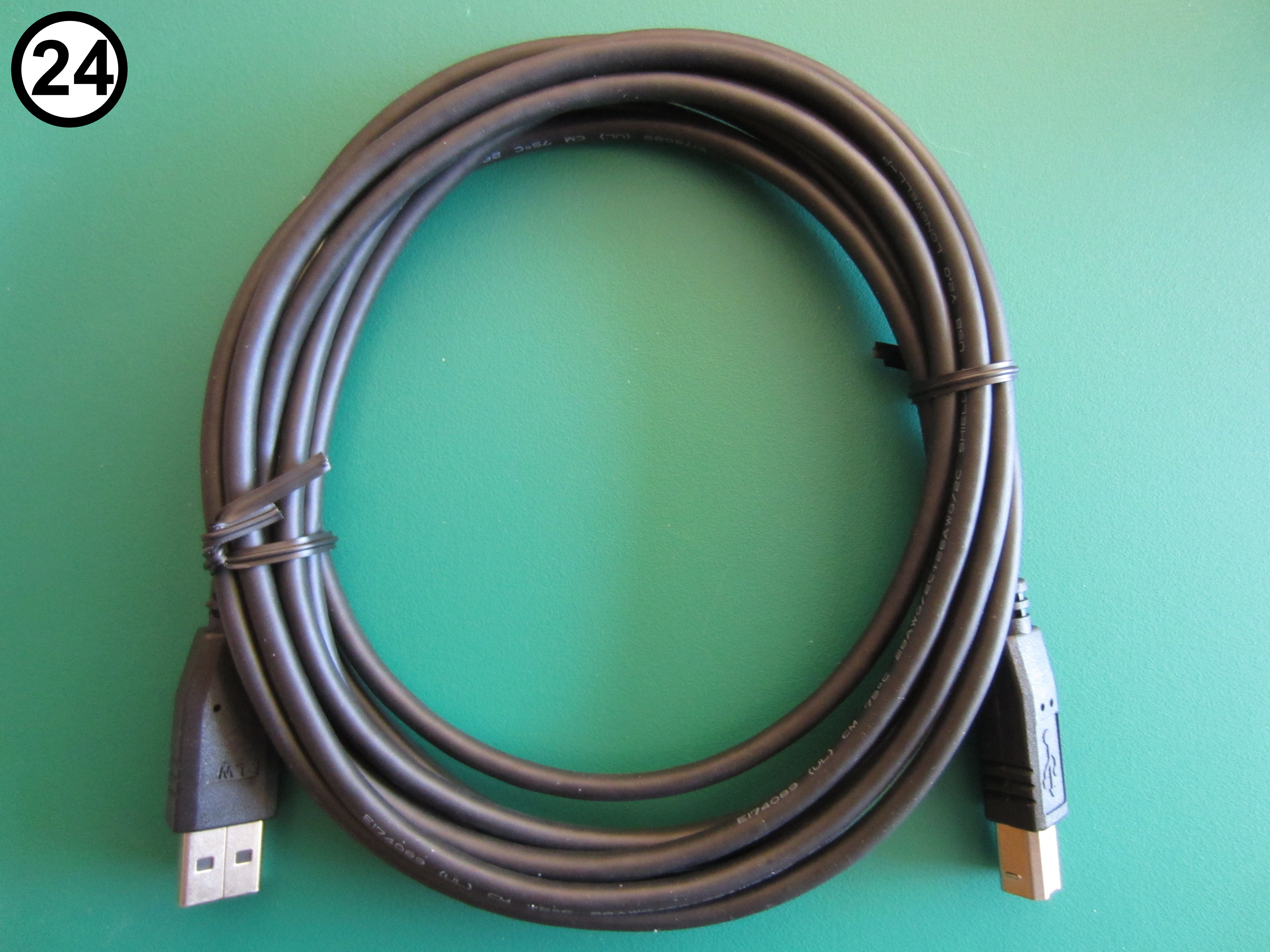 1 - 24 - USB Cable for Power Type B Male to Type A Male.JPG