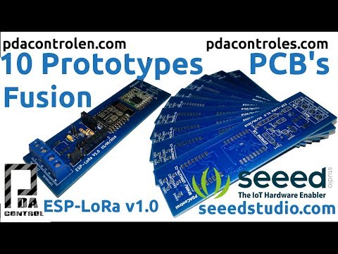 10 Prototypes PCB'S Esp-LoRa with SeeedStudio Fusion PCB  : PDAControl