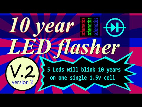 10 Year Led Flasher ( version 2 with boost converter )