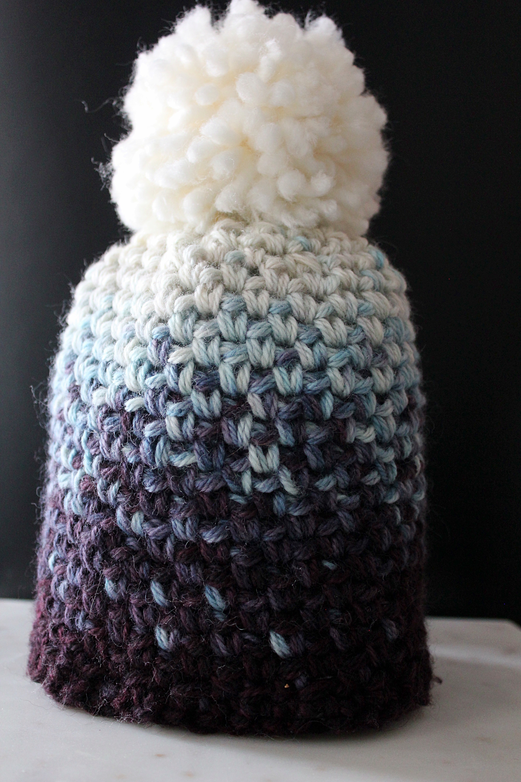 101616 easy ombre crochet hat big pom pom.jpg