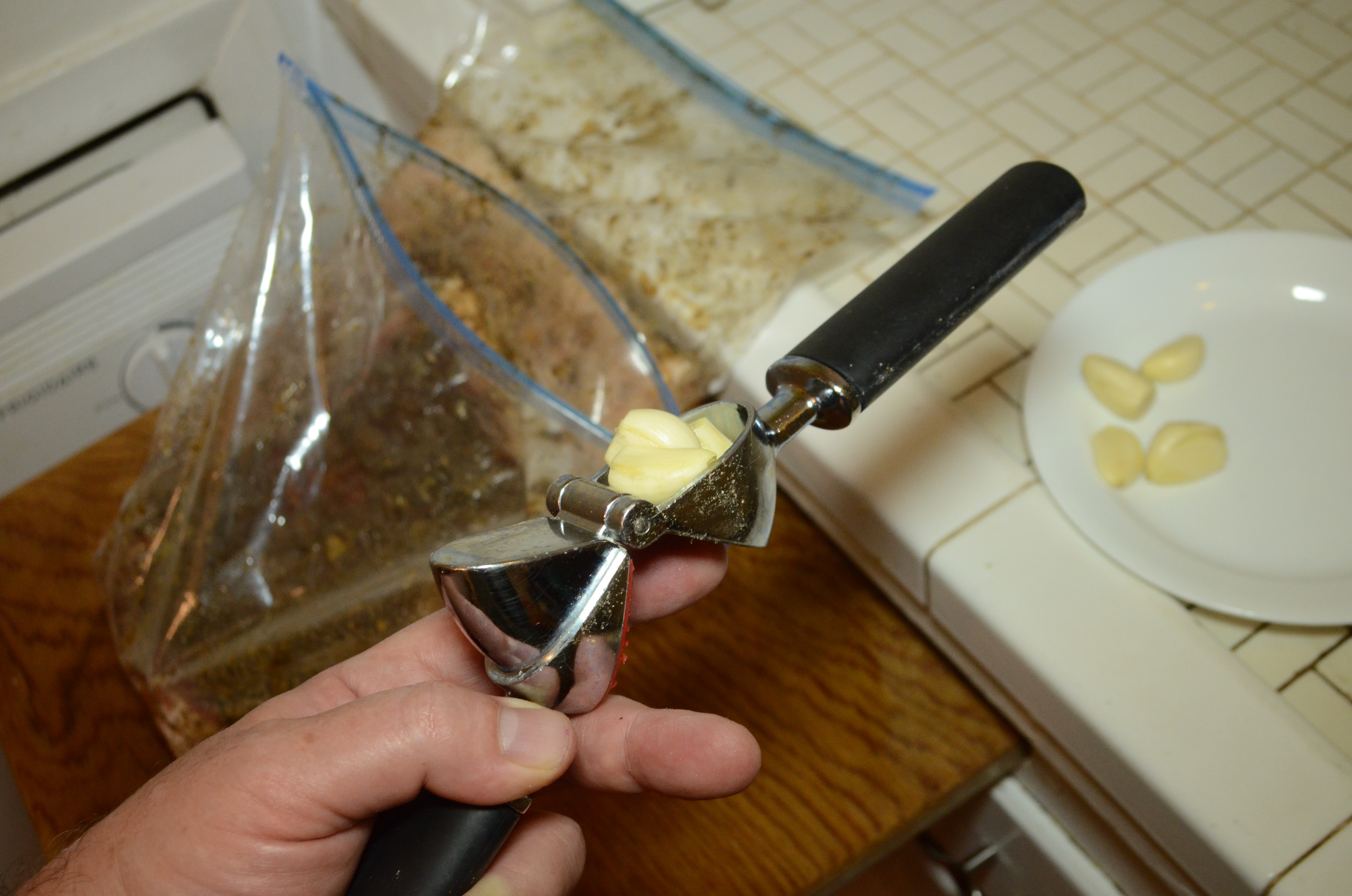 12 - Decided to use my single tasker to crush garlic.jpg