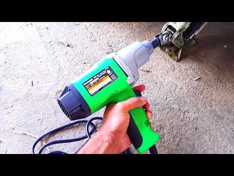 120v impact wrench converted to portable use - operate scissors jack.