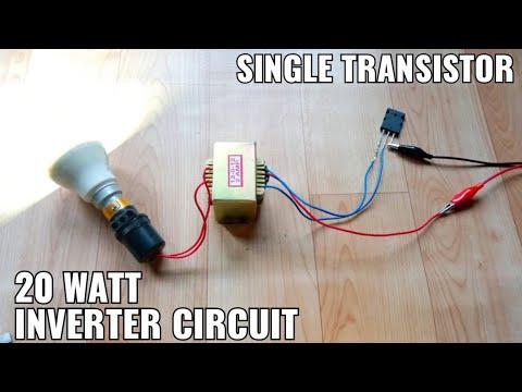 12v to 220v Single Transistor Inverter Circuit | DC To AC Converter Circuit