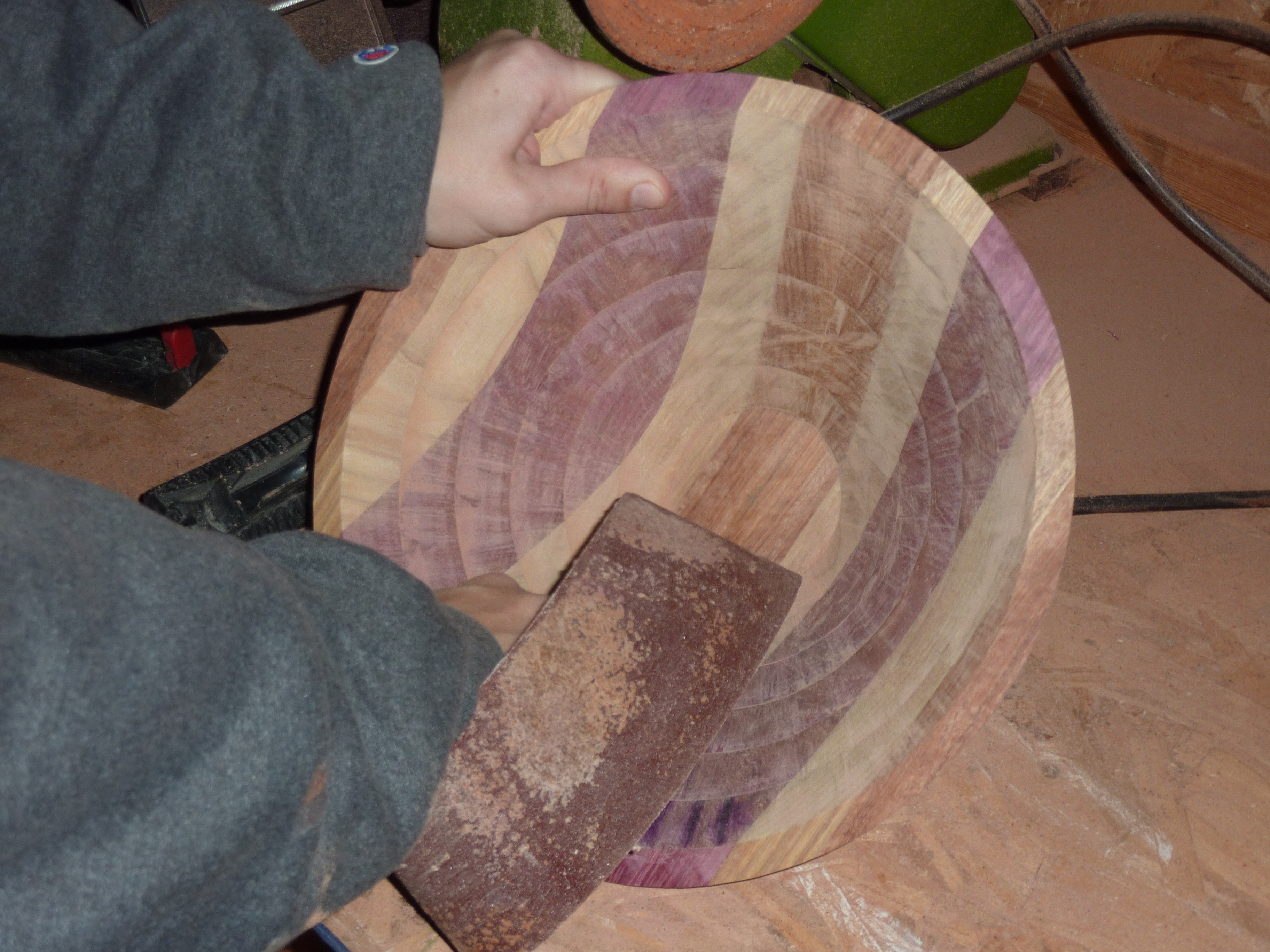 17 - Hand sanding.JPG