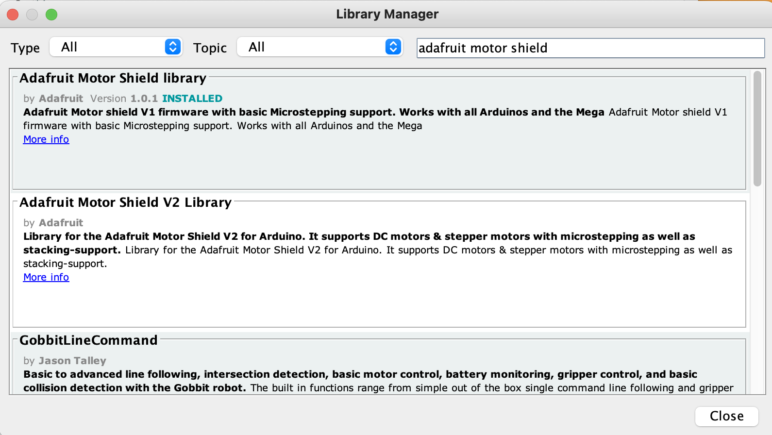 2 Arduino IDE Library Mgr Adafruit Motor Shield V1.png