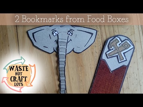 2 Bookmarks from Food Boxes - Recycled Craft