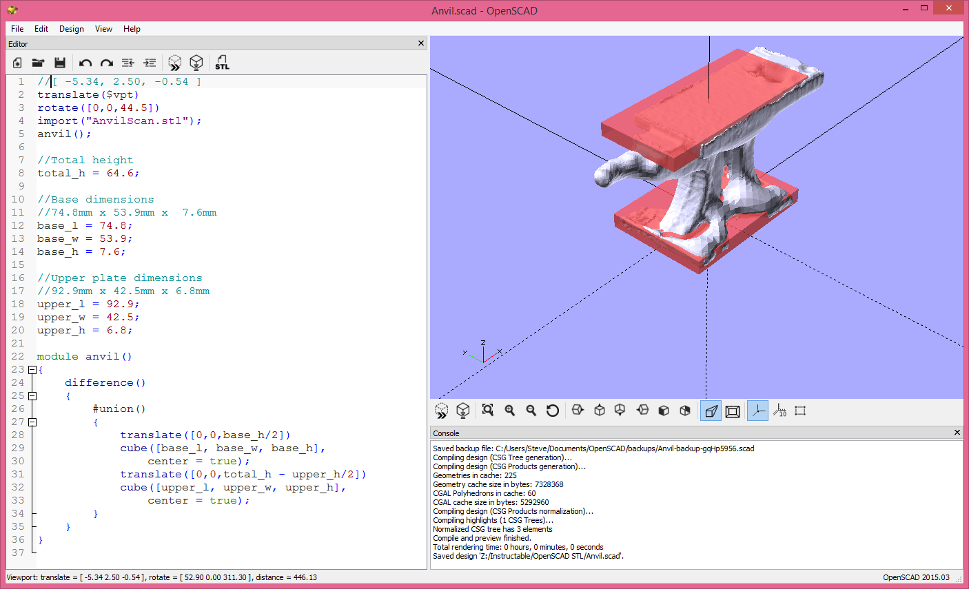 2015-07-18 19_54_49-Anvil.scad - OpenSCAD.png