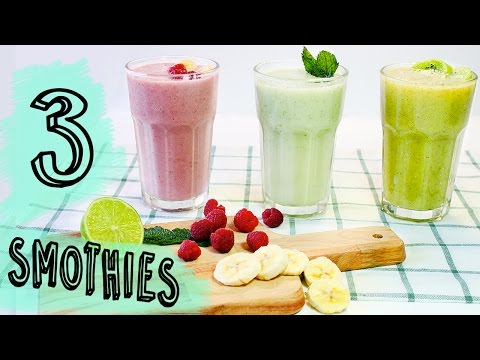 3 Easy and Healthy Smoothies Recipes  | How to make smoothies