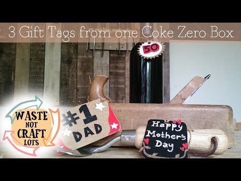 3 Gift Tags from One Coke Zero Box - Easy Craft