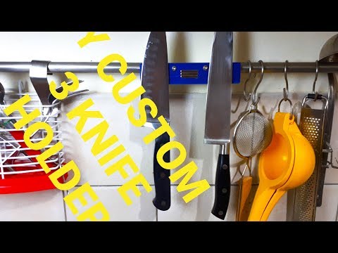 3 KNIVES MAGNETIC HOLDER made at home