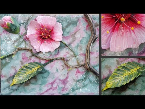 3D Painting with rain drops