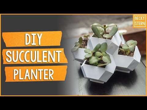 3D Printed Geometric Planter // Becky Stern