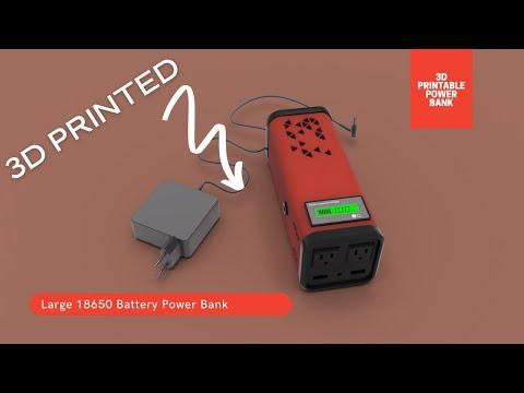 3D Printed Large 18650 Battery Power Bank