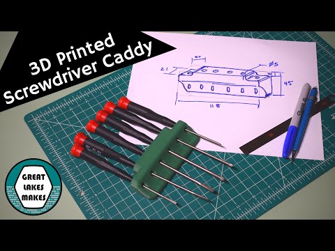 3D Printed Magnetic Screwdriver Caddy with Fusion 360 | How To