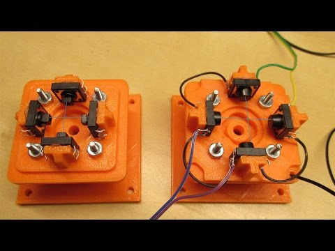 3D Printed Micro Arcade Joystick with Tactile Switches