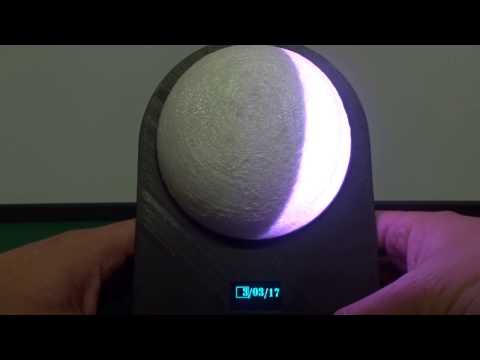 3D Printed Moon Phase Clock  2017 update ( 3dprint + Arduino + OpenSource )