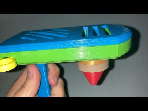 3D Printed Spinning Top Launcher With Spinning Top