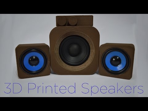 3D Printed USB Wooden Speakers