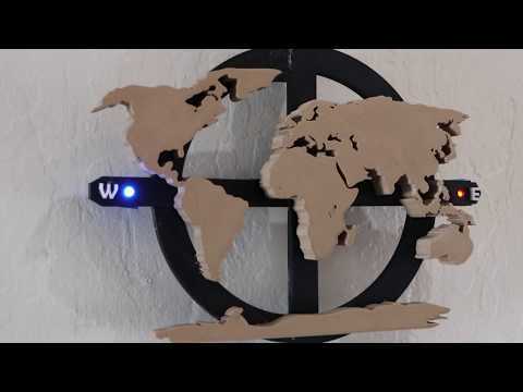 3D Printed World Map Wall Overview