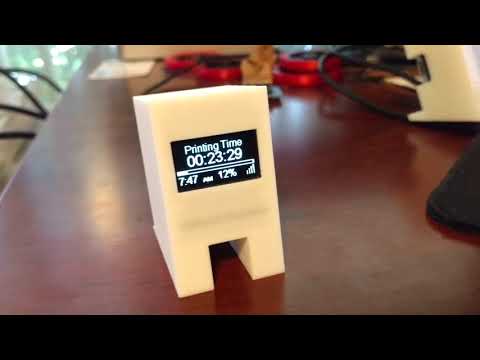 3D Printer Monitor with ESP8266 Wemos D1 and OctoPrint