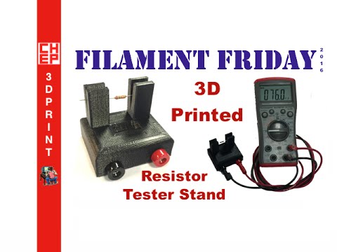 3D Printing Filament Friday #74 - Electrical Resistor Checker Stand w/Metal Inserts for Ohm Meter