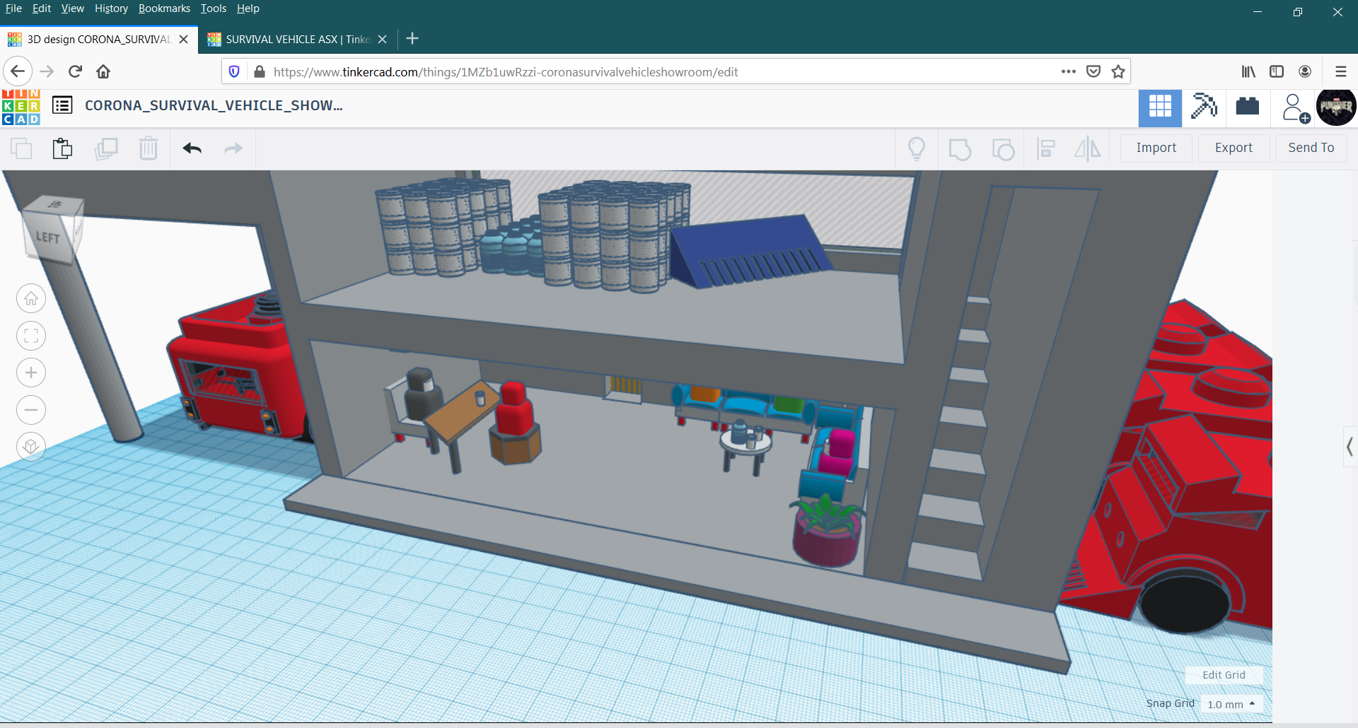 3D design CORONA_SURVIVAL_VEHICLE_SHOWROOM _ Tinkercad - Mozilla Firefox 14-05-2020 11_12_33 AM.png