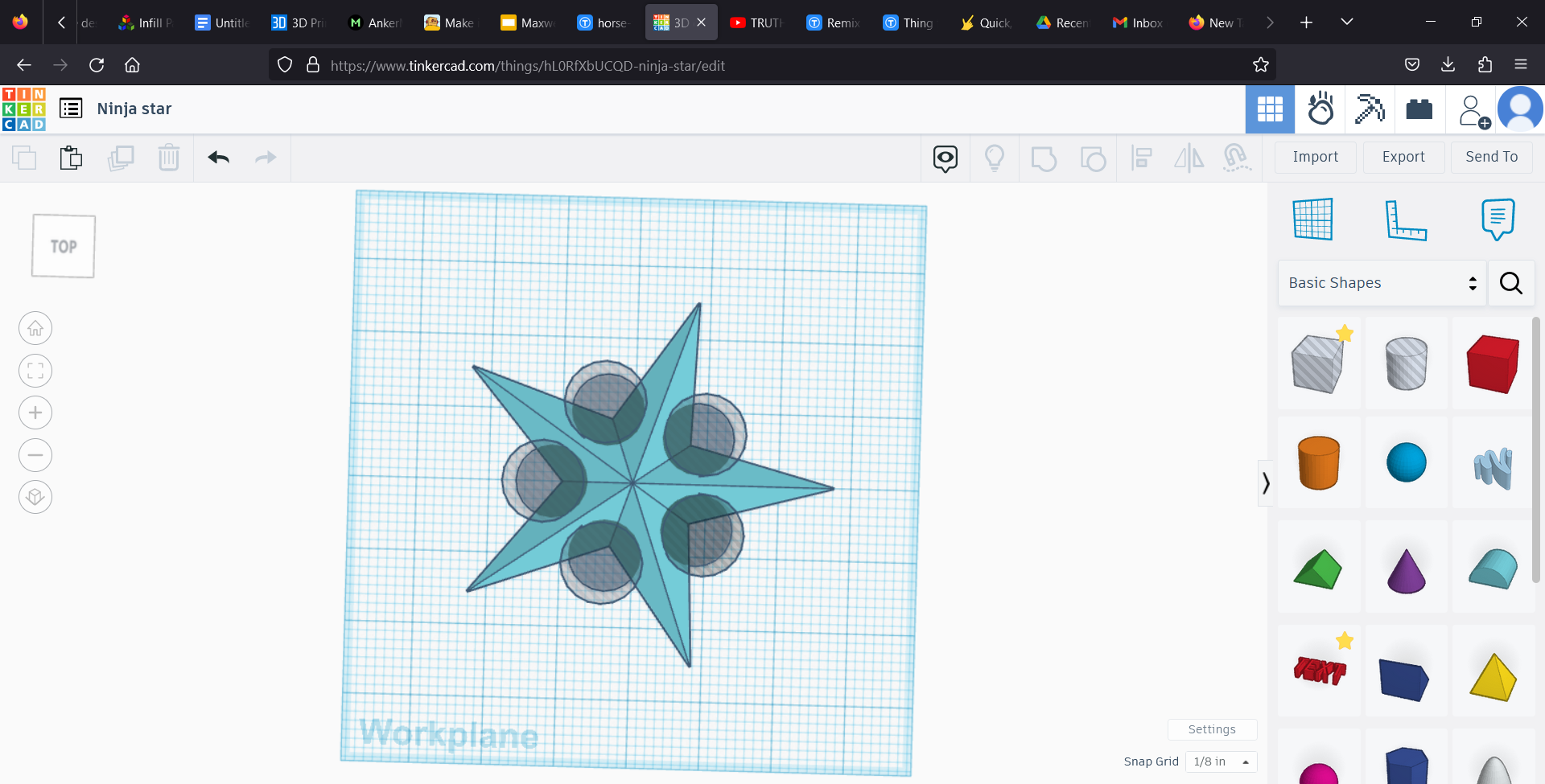 3D design Ninja star _ Tinkercad &mdash; Mozilla Firefox 9_27_2023 3_38_05 PM.png