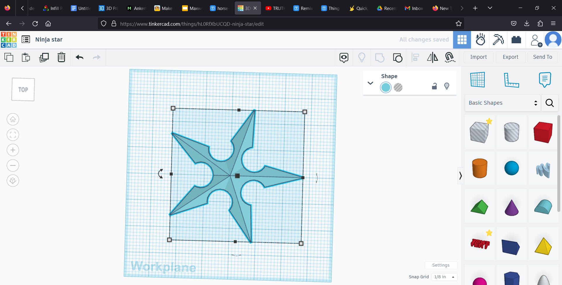 3D design Ninja star _ Tinkercad &mdash; Mozilla Firefox 9_27_2023 3_38_15 PM.png