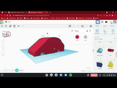 3D design car Tinkercad