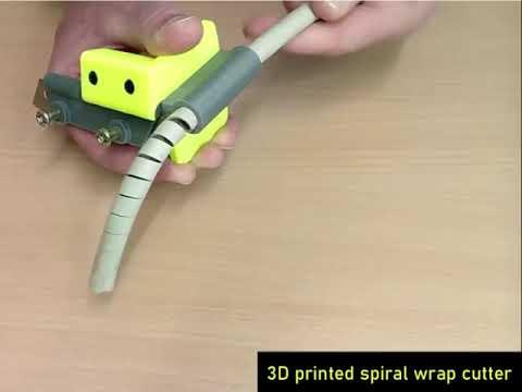 3D printable Spiral wrap cutter