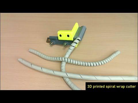 3D printable spiral wrap cutter - customizable