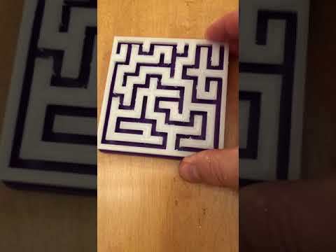 3D printed maze with captive ball bearing