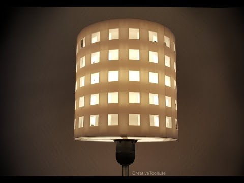 3D-printable lampshade for standard light fixture (concentric perforated shading walls)