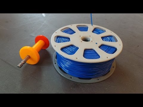 3D-printable split filament spool with threaded joint (135 mm)