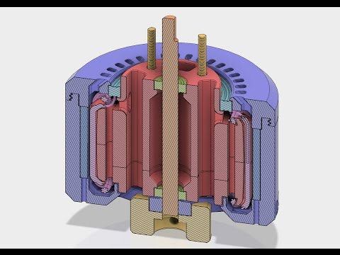 3d-printed Halbach Motor - Assembly Animation