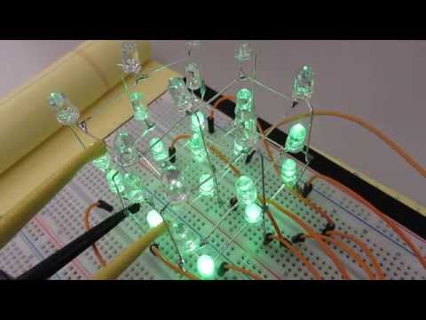 3x3x3 LED Cube demonstration