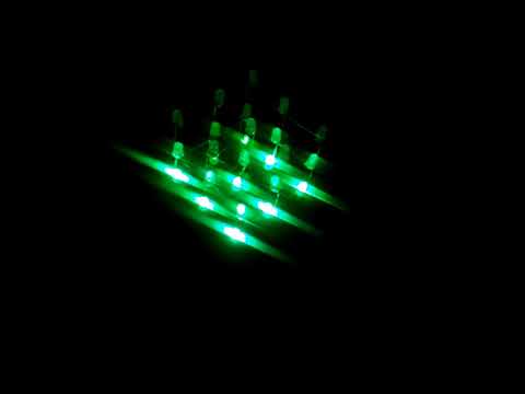 3x3x3 LED Cube showing LayerUpAndDown Pattern