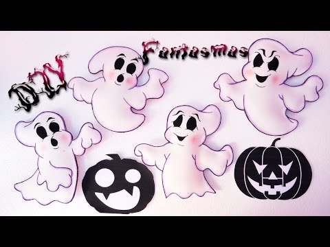 4 Fantasmas U0001f47b de Foamy o goma eva para Halloween U0001f47b | DIY |