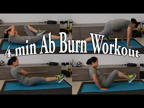 4 min Ab Burn Workout (silent &amp;amp; no equipment needed)