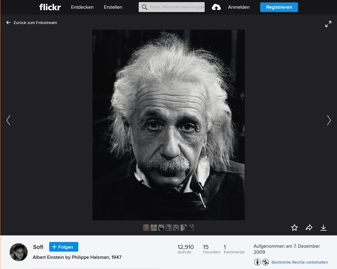 4.0 - Stock Photo - Albert Einstein [by Philippe Halsman, 1947] .JPG