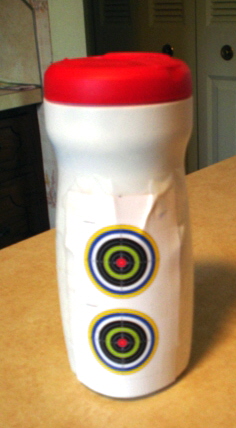 4th tape target onto front and back of bottle.jpg